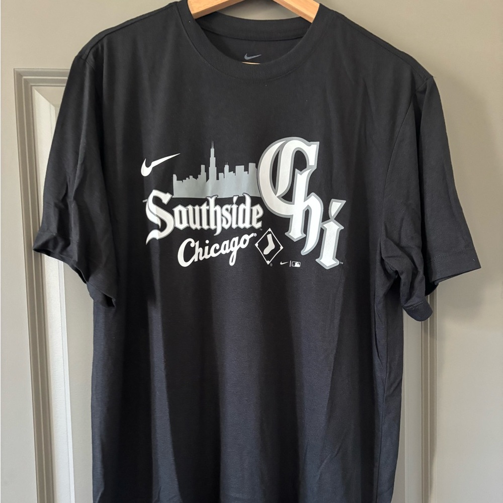 NWT Mens Chicago White Sox Nike City Connect Tri-Blend Black T-Shirt Size Large